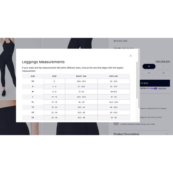 SPANX High-Waisted Shaping Leggings - Seamless Compression Shale Brown Size M - Picture 9 of 9